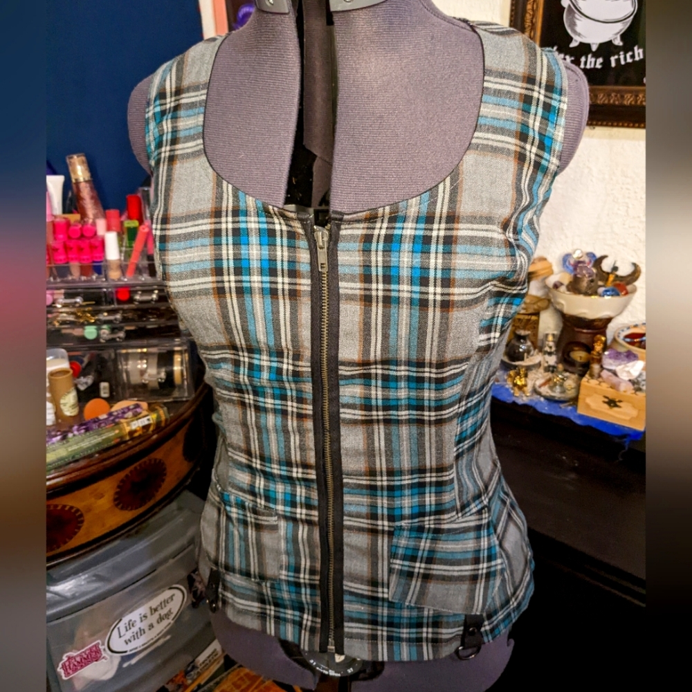 VINTAGE lip service y2k hot topic plaid goth grunge punk